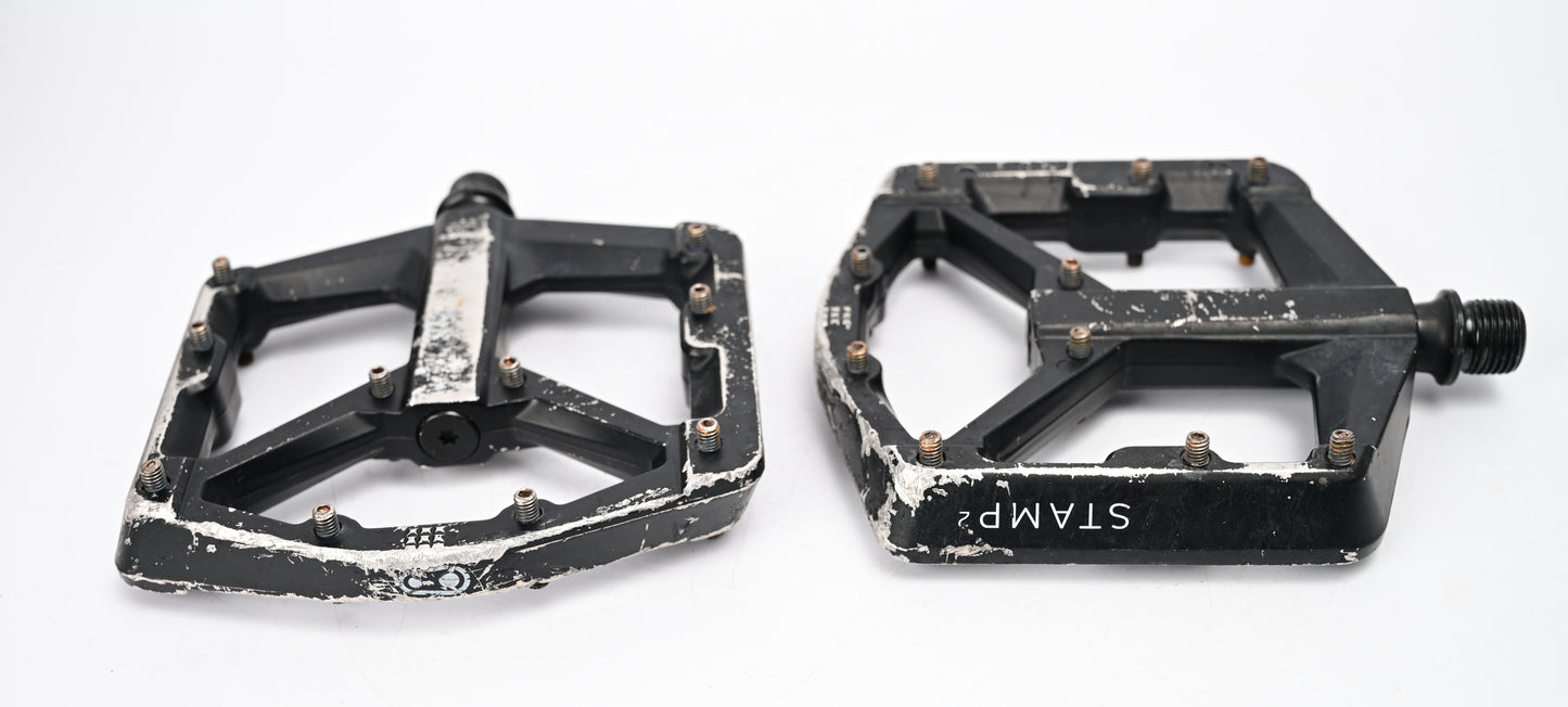 Crank Brothers Stamp 2 BLACK Platform MTB Mountain Bike Pedals Gen2 Large